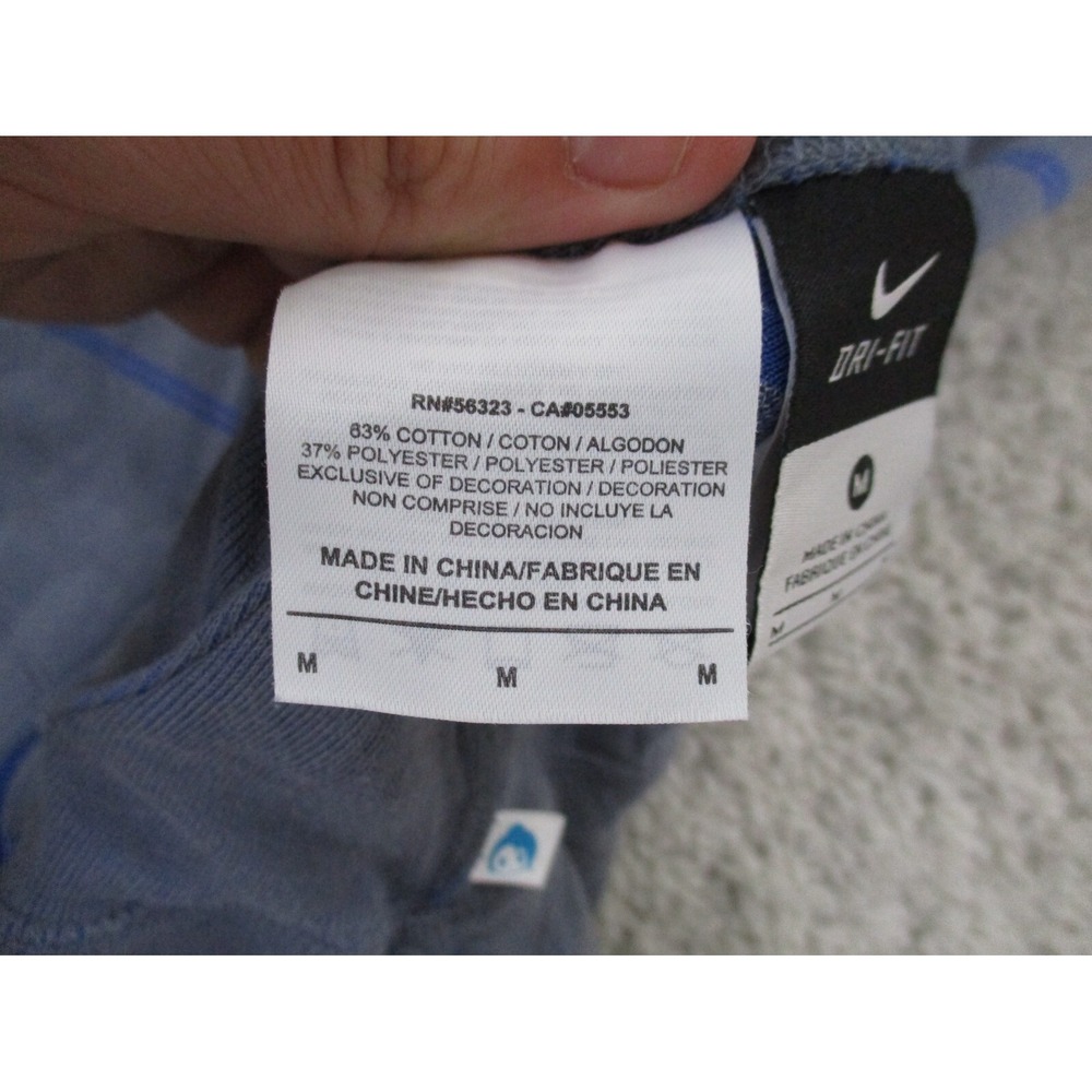 Nike Jacket Mens Medium Blue Gray Zip Dri-Fit Reversible Athletic Sweater Rare - Picture 12 of 14